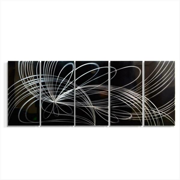 Metal Artscape 59 X 24 in. Space Travel 5-Paneled Handmade Metal Wall Art MA10091